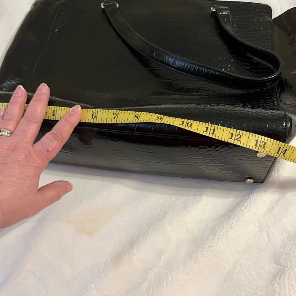 KATE SPADE ♠️ LARGE BRISTOL DRIVE CROCODILE ELISSA IN BLACK NWT - Picture 9 of 15